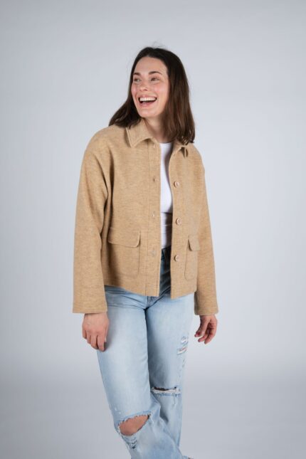 Giacca BOOL in lana merino donna BEIGE (SU ORDINAZIONE)