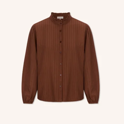 Camicia HILJA MARRONE in cotone biologico