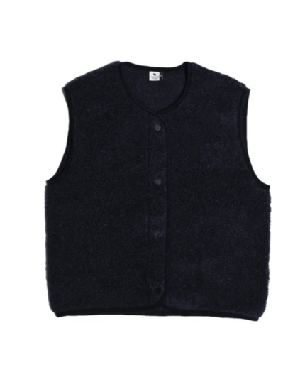 Gilet donna MAKALU in lana merino NERO (SU ORDINAZIONE)