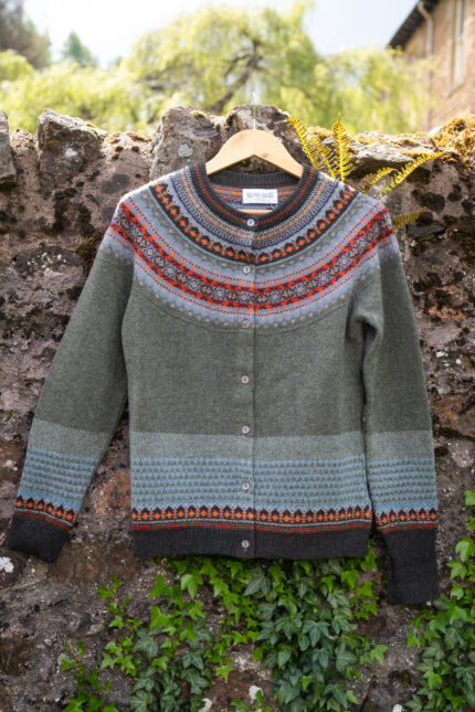 Cardigan ALPINE BREAMER donna lana agnello merino e angora
