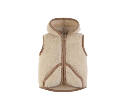 Gilet ROBBY in lana merino bambini PANNA (SU ORDINAZIONE)
