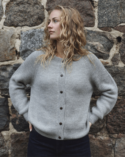 Cardigan MONALISA GRIGIO donna in alpaca