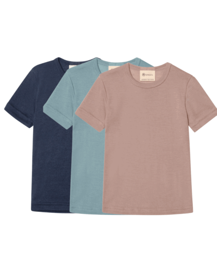 PREORDINE T-shirt kids in lana merino biologica e seta NUOVI COLORI