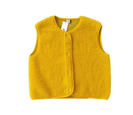 Gilet donna MAKALU in lana merino ZAFFERANO (SU ORDINAZIONE)