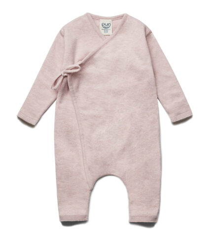 Tutina kimono PURI Rosa in cotone biologico e seta