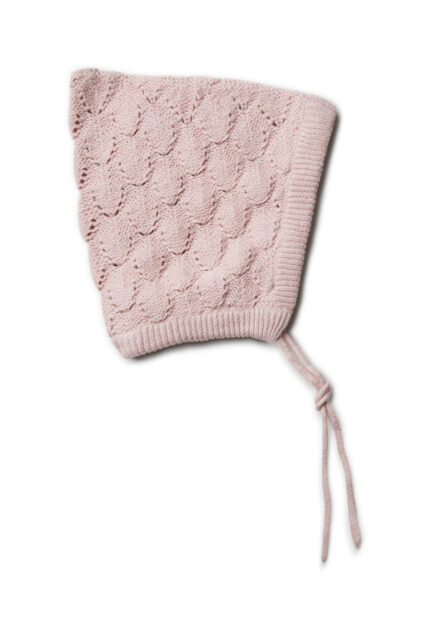 Cuffietta PURI Rosa in cotone biologico e seta