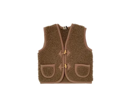 Gilet ALPI in lana merino bambini MARRONE (SU ORDINAZIONE)