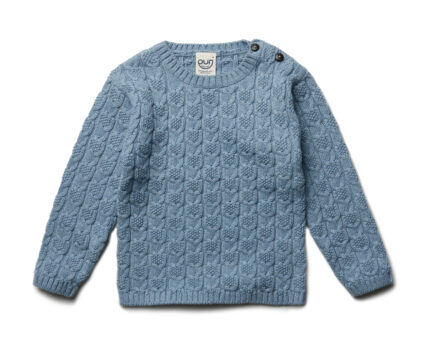 Maglione PURI FOGLIA Bluette in cotone biologico e lana
