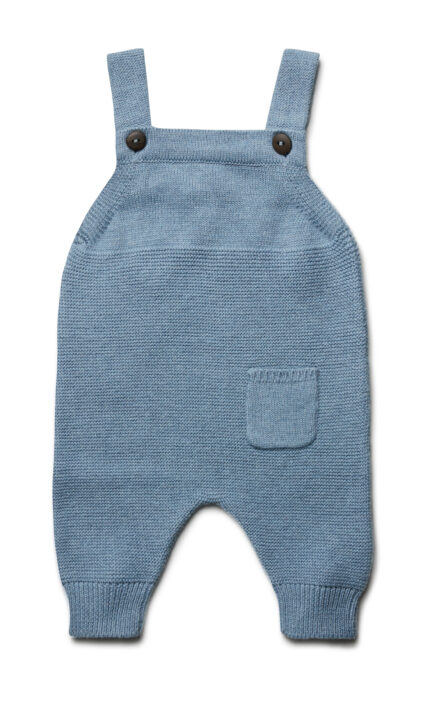 Salopette PURI BLUETTE in cotone biologico e lena merino