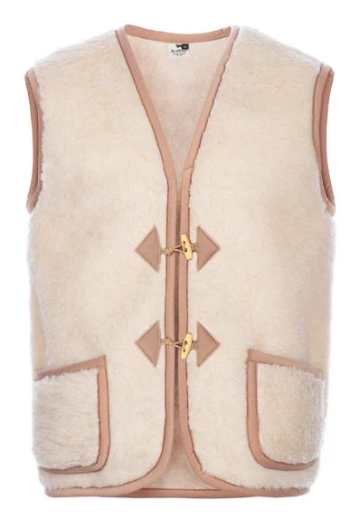 Gilet donna ANNAPURNA in lana merino PANNA (SU ORDINAZIONE) (Copia)